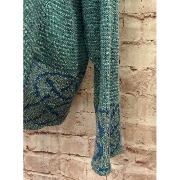 Bill Baber Open Front Cardigan Sweater Womens Scotland Celtic Linen Silk O/S NEW - Picture 3 of 7